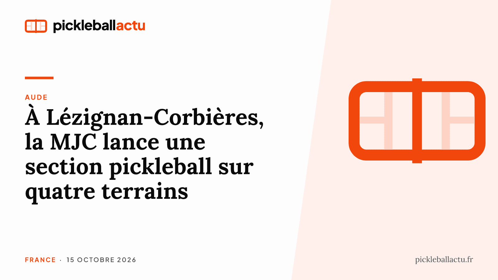 À Lézignan-Corbières, la MJC lance une section pickleball sur quatre terrains