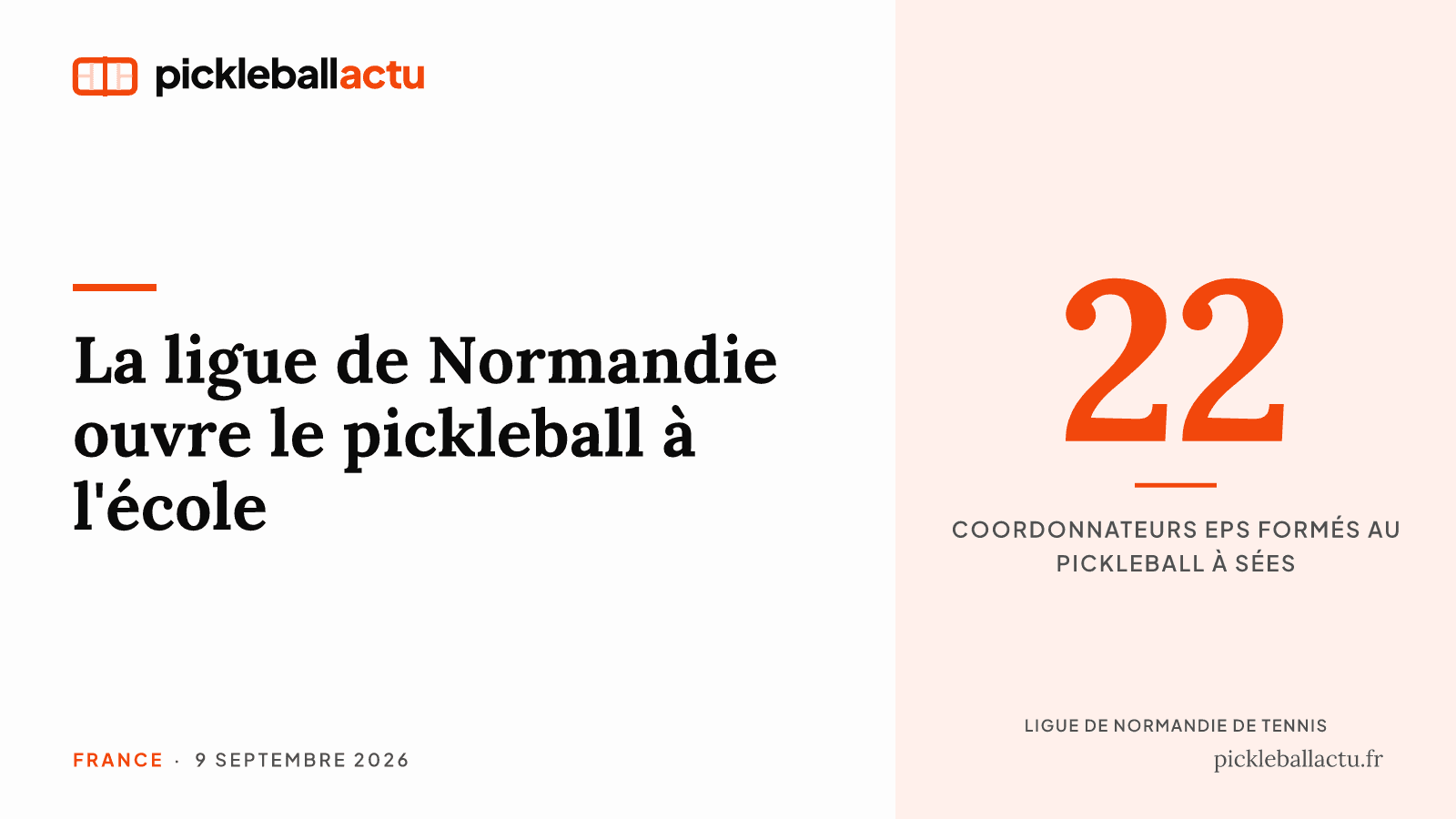 Dans l'Orne, la ligue de Normandie forme 22 coordonnateurs EPS au pickleball