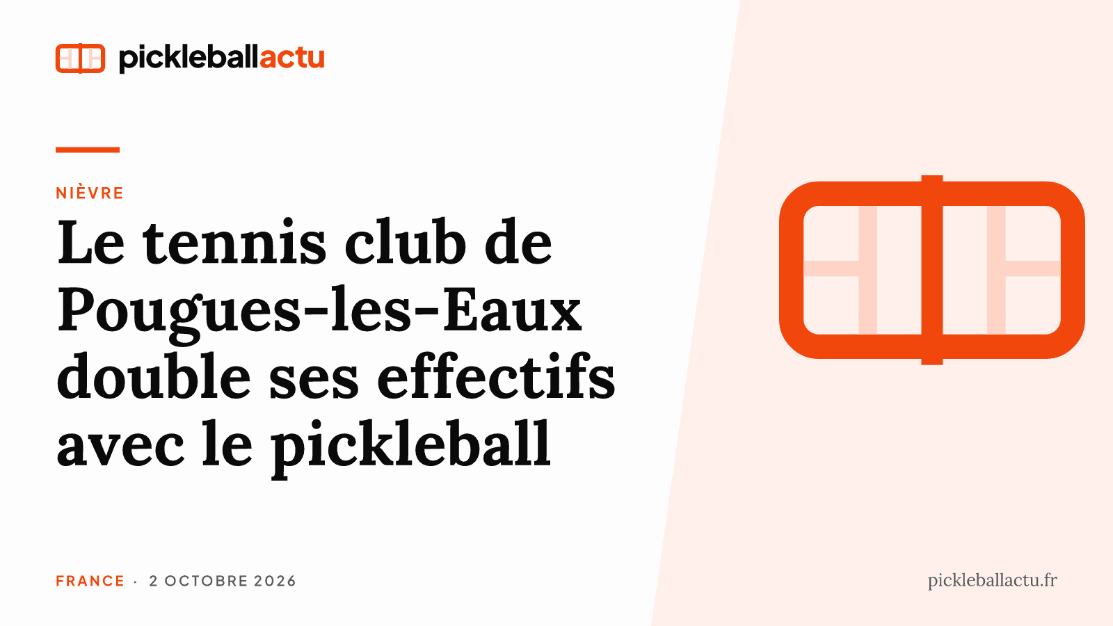 Dans la Nièvre, le tennis club de Pougues-les-Eaux double ses effectifs avec le pickleball