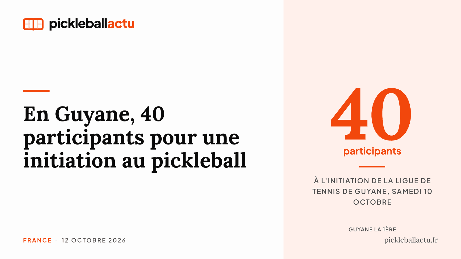 En Guyane, la ligue de tennis a réuni 40 participants pour une initiation au pickleball