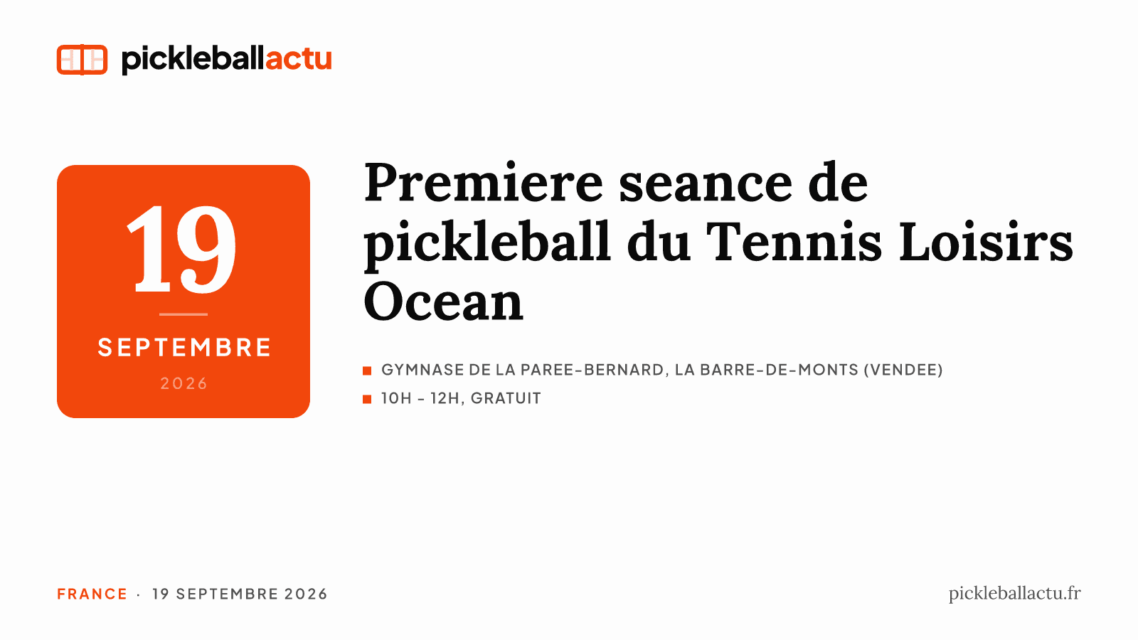 En Vendée, le Tennis Loisirs Océan ouvre sa section pickleball à La Barre-de-Monts