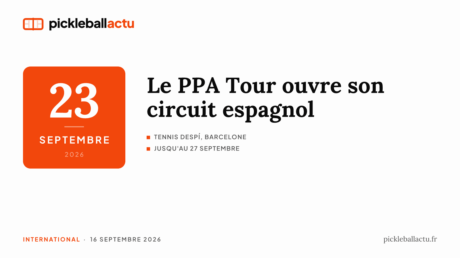 Le PPA Tour ouvre son circuit espagnol à Barcelone, l'étape pro la plus proche de la France