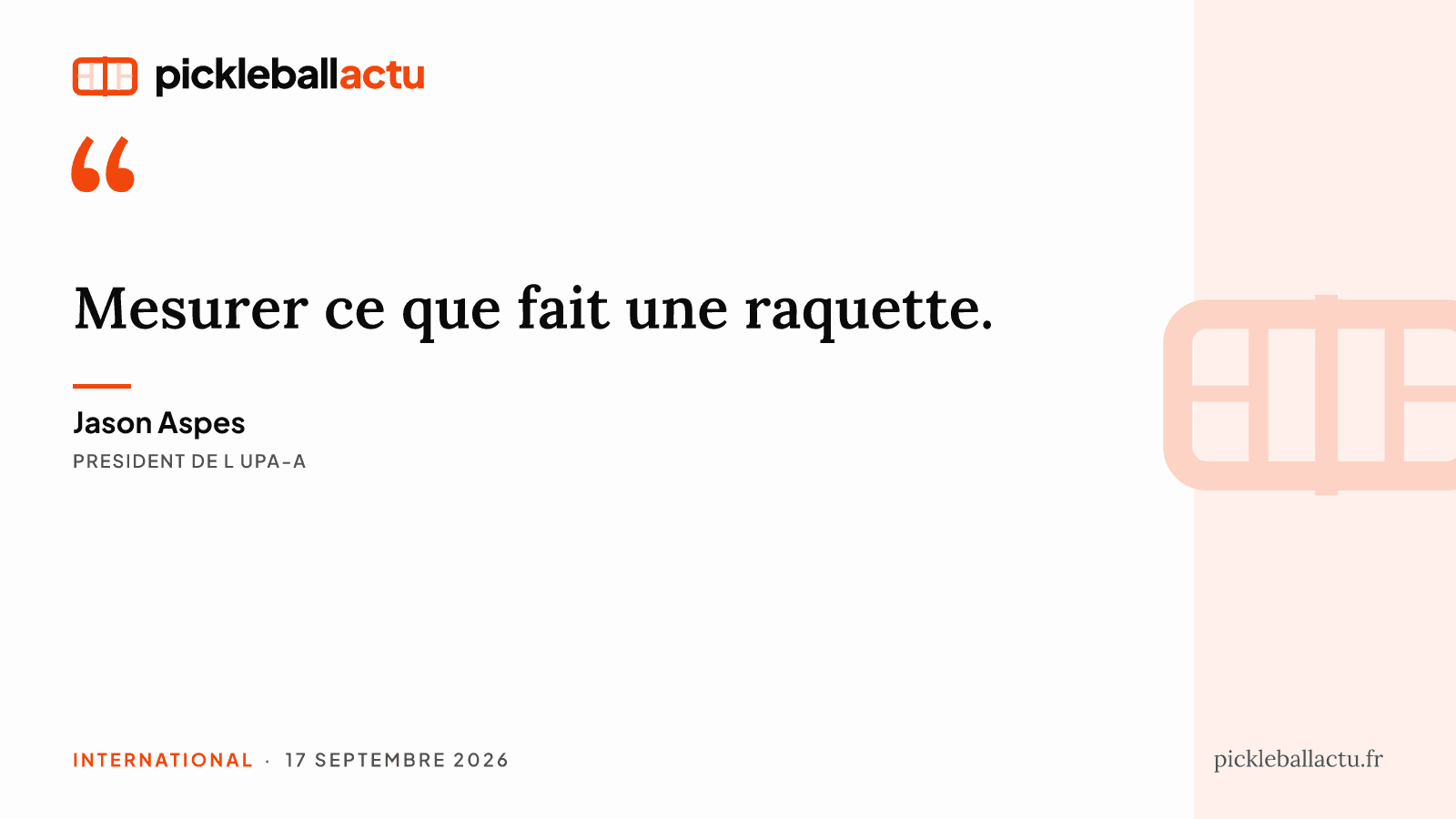 Raquettes : le circuit pro américain défend des limites mesurées plutôt que des matériaux interdits